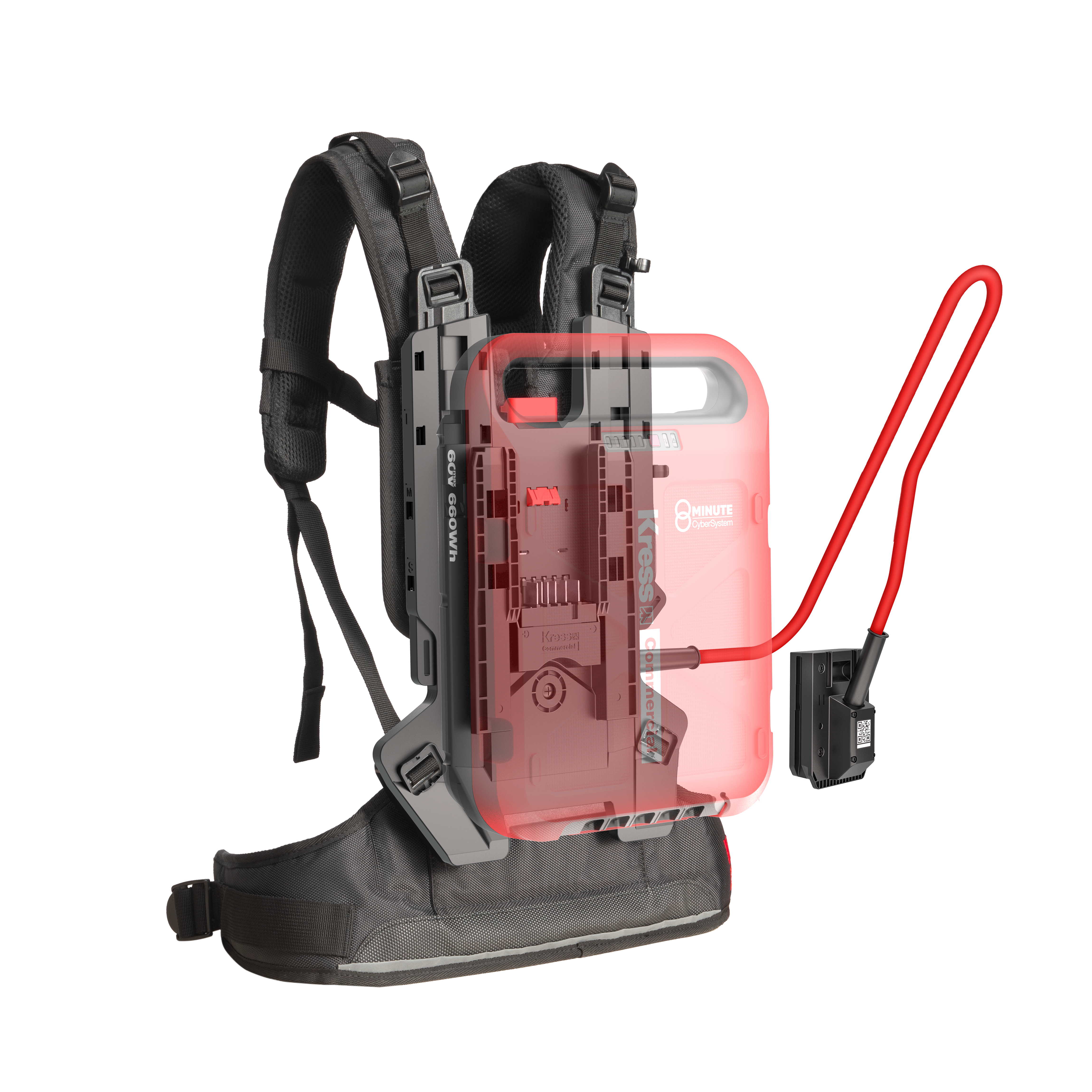 Kress KAC900 harness with illustrative battery